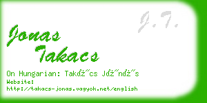 jonas takacs business card